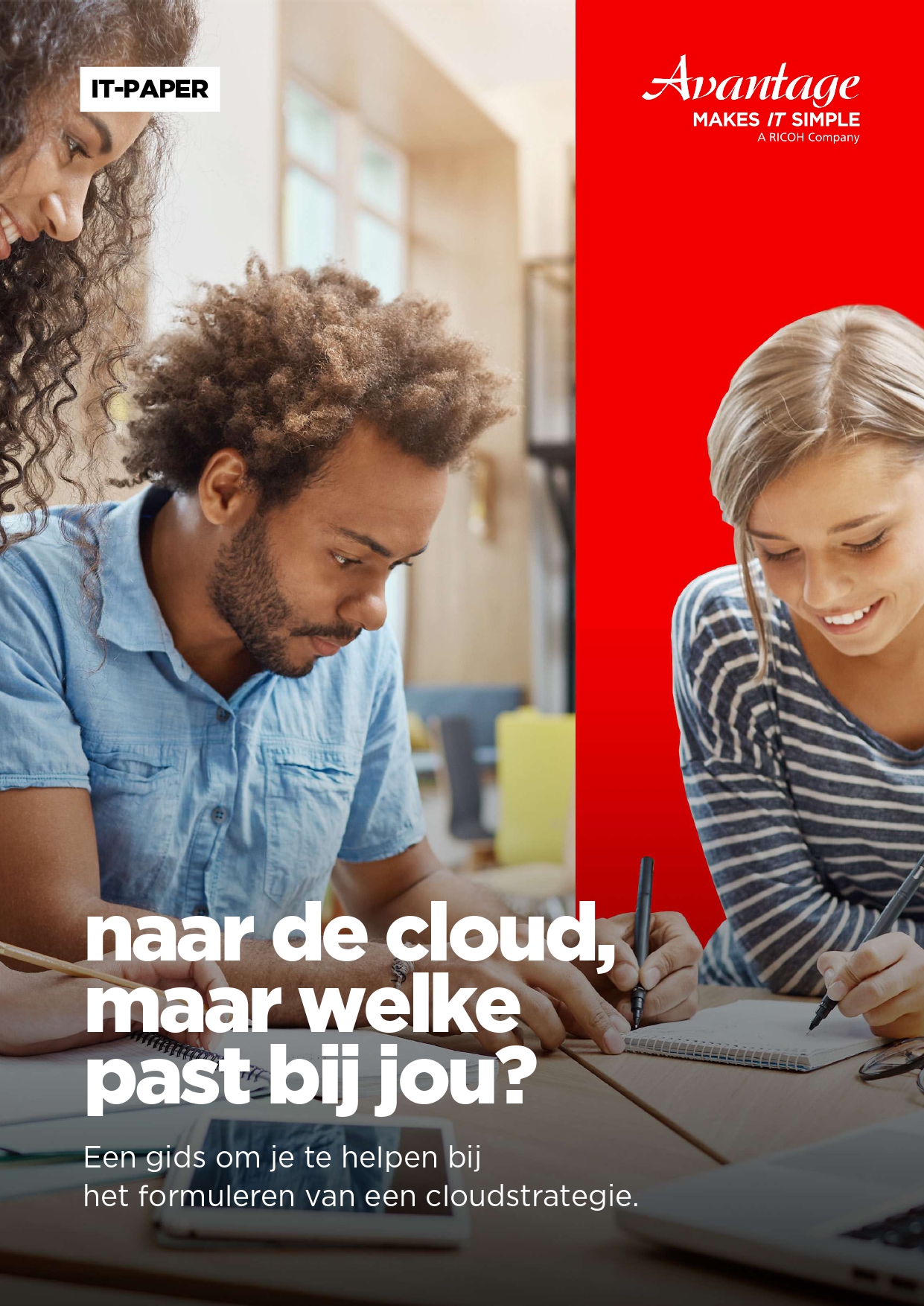 tablet showing woman in co-working space