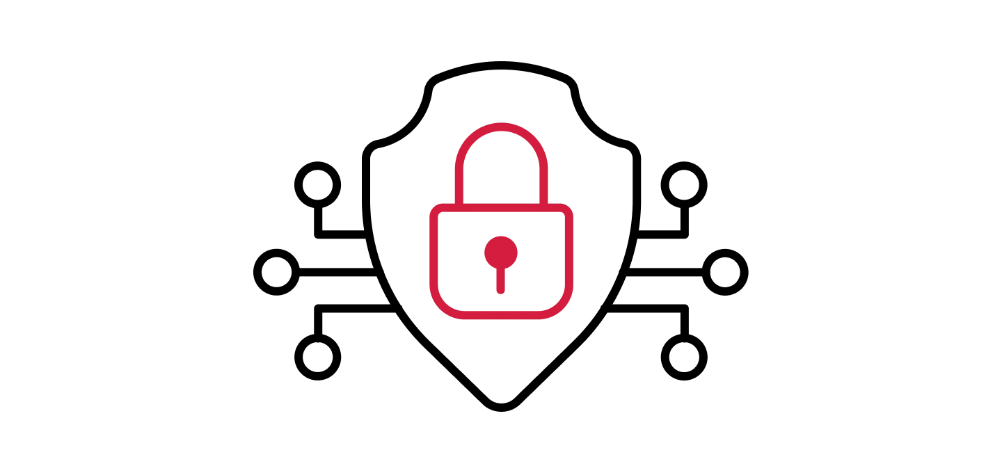 Icon of a locked padlock representing security or protection