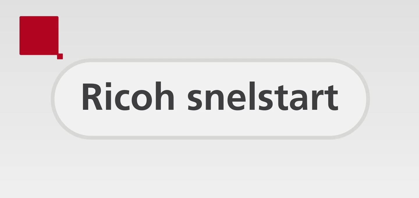 Ricoh snelstart pagina
