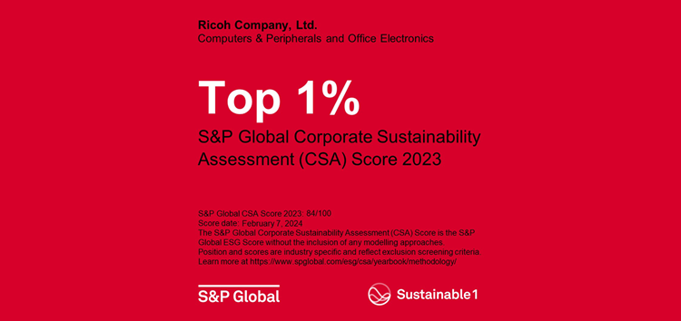 S&P Global benoemt Ricoh tot member Sustainability Yearbook 2024
