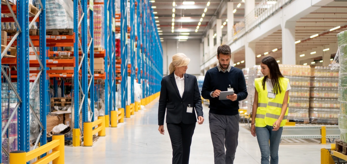 People working on logistics